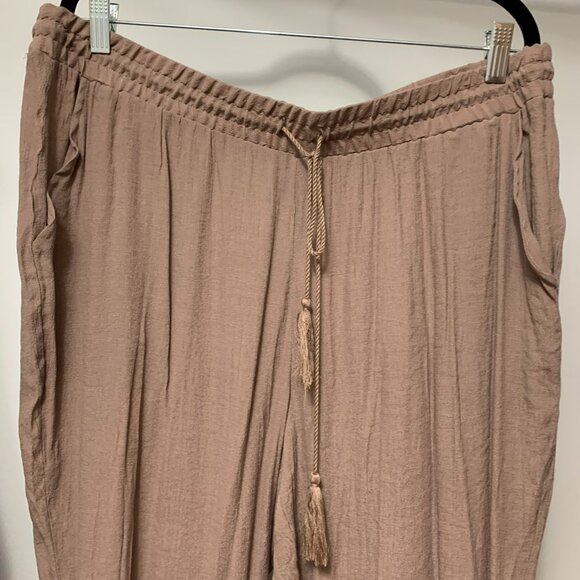 New York & Company (SoHo) Sand Linen Shirt and Jogger Set, XL NWT - Picture 5 of 10